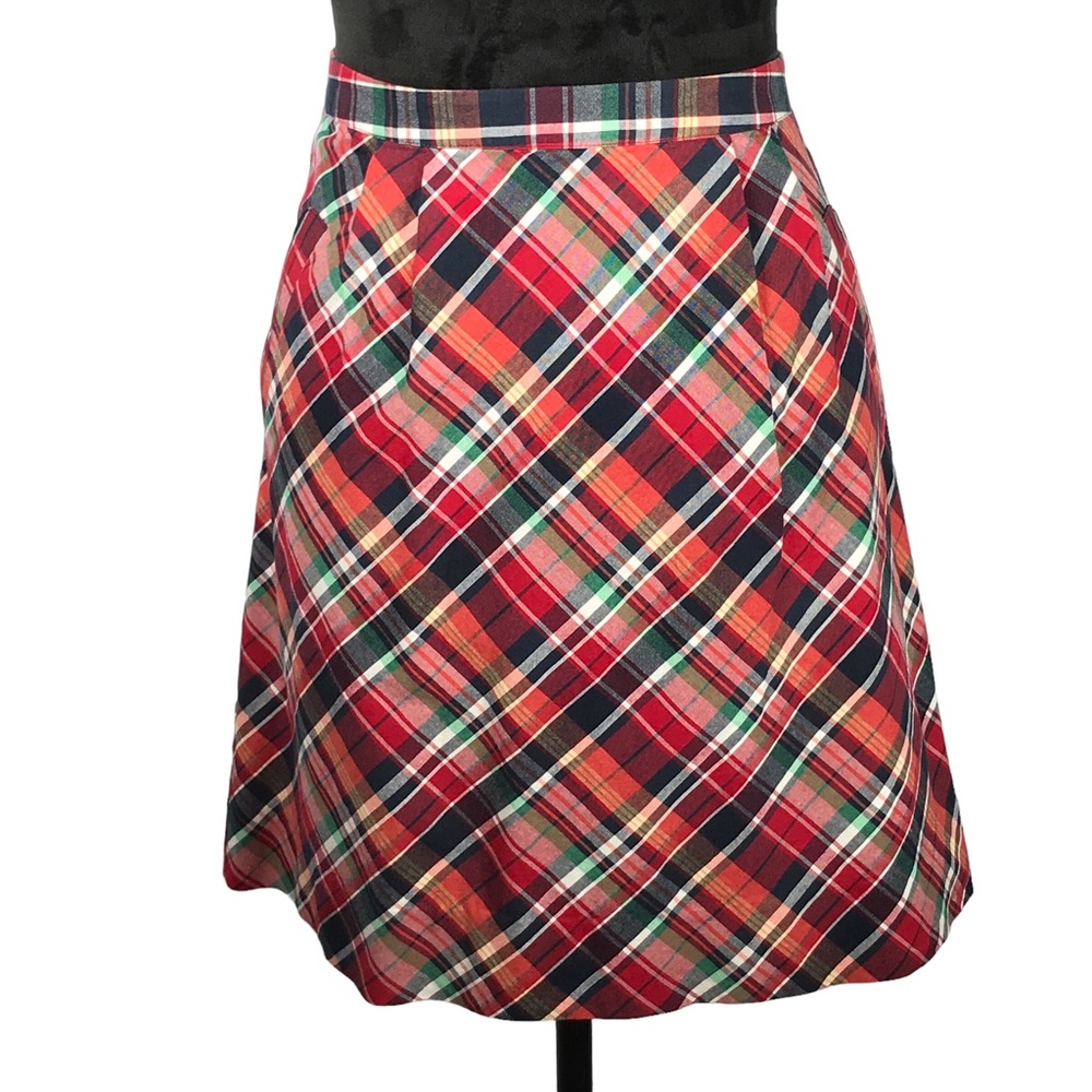Vineyard Vines Red Plaid Mini Skirt